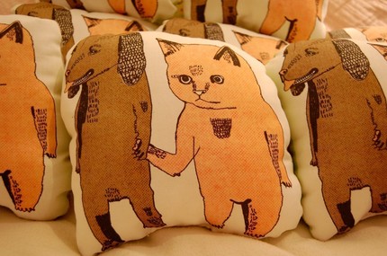 Cat and Dog Pillow from Julia Pott