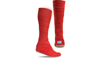 Toms Vegan Red Wrap Boots $98