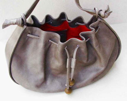 Taupe Pouch Bag by FarragoBags