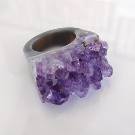 Amethyst Geode Ring from My Ring Obsession