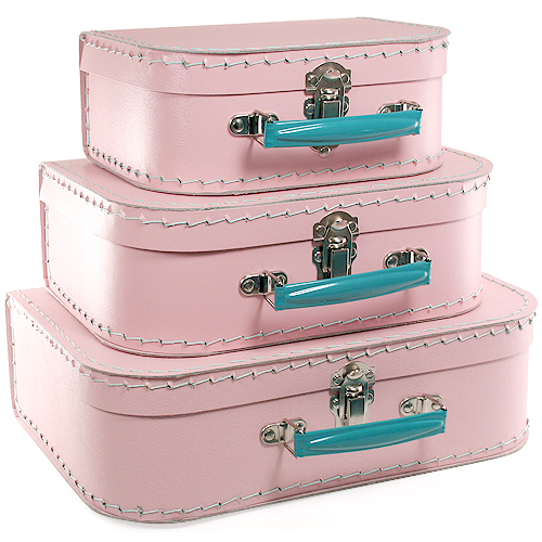 Pink Paper Suitcases from Pink loves Brown