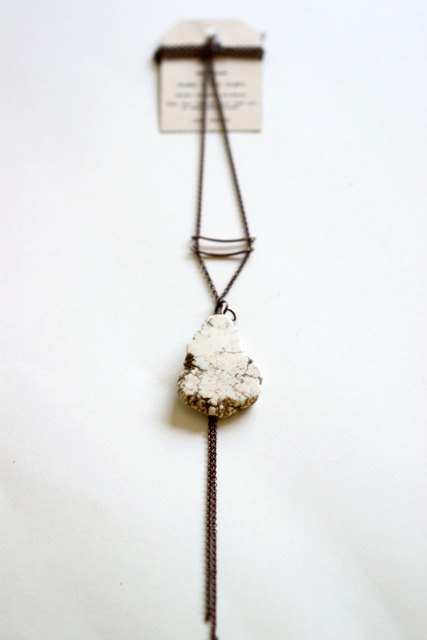 Raw White Turquoise Necklace