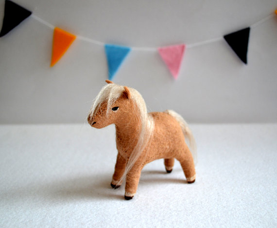 li'l sebastian - miniature horse - felt soft sculpture