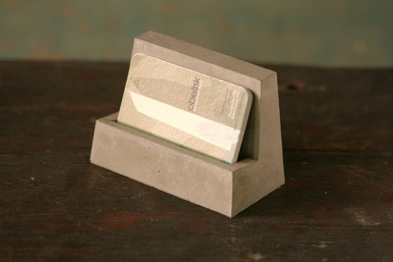 Concrete Business Card Stand
