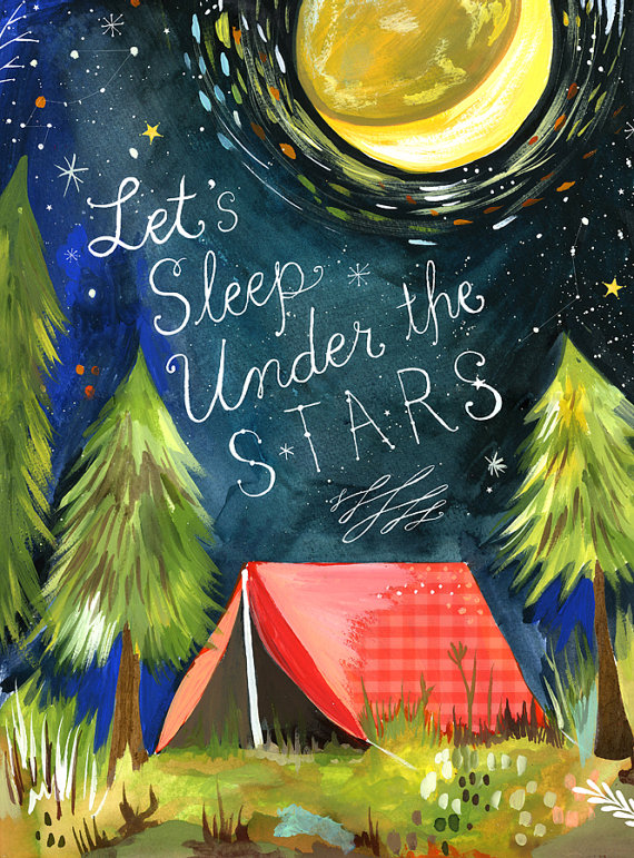 Let's Sleep Under the Stars Print from The Wheatfield